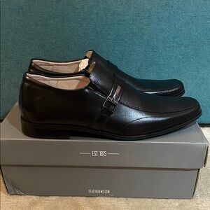 Stacy Adams Black Loafers Classic Slip-On Design